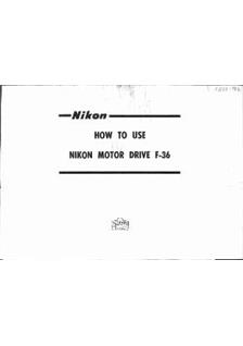 Nikon F 36 manual. Camera Instructions.